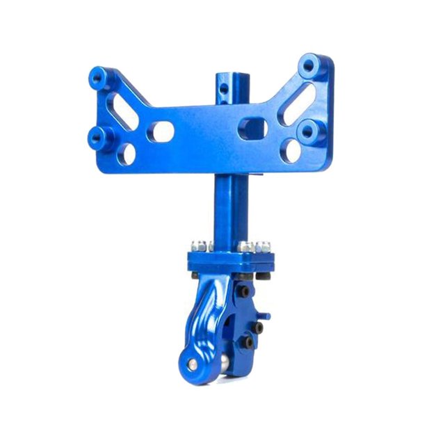 Soporte de enganche de remolque ajustable de metal Modelo de coche de escalada Accesorios para coche Compatible con 1/6 Scx6 Rc Trx6, azul