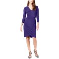 thumbnail image 1 of I.N.C Robe Fourreau Froncée pour Femmes, Violet, Très Grand, 1 of 1