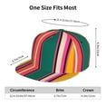 thumbnail image 6 of Daiia Vertical Stripes print Flat Bill Hats Flat Brim Trucker Cap Baseball Cap Adjustable Classic Low Profile Hat Unconstructed Plain Cap, 6 of 9