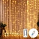 thumbnail image 3 of LED Curtain String Lights Christmas Garland Decor Fairy Light 8 Modes USB Remote Control Wedding Holiday Party for Bedroom Home, 3 of 5