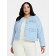 thumbnail image 2 of Time and Tru Women's Quilted Cotton Jacket, Sizes XS-XXXL, 2 of 7