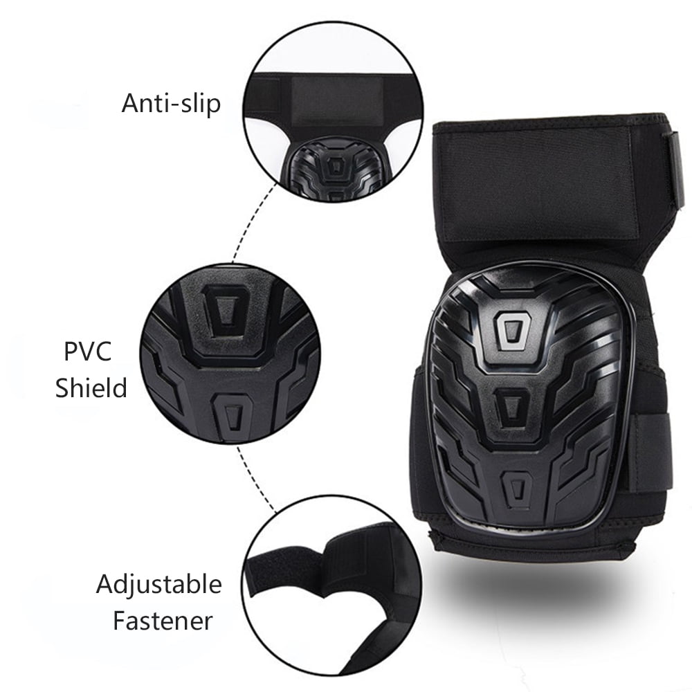 Elowen PVC Knee Pads Knee 1-Pair Professional Gel Knee Pads Wear Resistance Anti-slip for Working on Concrete Hardwood Floors Construction Work Welding Gardening Cleaning