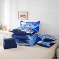 thumbnail image 6 of Feelyou Snow Wolf Animal Bedding Comforter Set 7pcs, Antarctic Aurora Queen Bedding Sets, 6 of 8