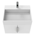 thumbnail image 2 of Amazon 24" White Wood Floating Vanity with White Top and Brushed Nickel Trim, 2 of 10