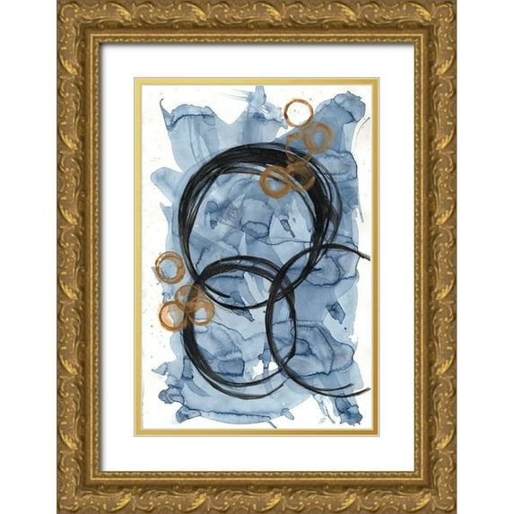 Lee, Judson 11x14 Gold Ornate Wood Framed with Double Matting Museum Art Print Titled - Sketch Circles I