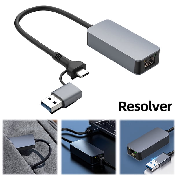 Inateck ET1001 Adattatore Ethernet 2.5G – USB Tipo C A RJ45 – 2500 Mbps – Metallo, Plug & Play