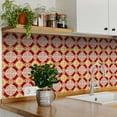 thumbnail image 2 of Mi Alma Peel & Stick Tiles - Red Yellow Spanish Vinyl Backsplash 12x12, 2 of 10