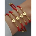 thumbnail image 4 of 1pc New Classic A-Z Heart Initial Letter Bracelet Women Simpel Adjustable Colorful Rope Bracelet For Women Jewelry Gift, 4 of 6