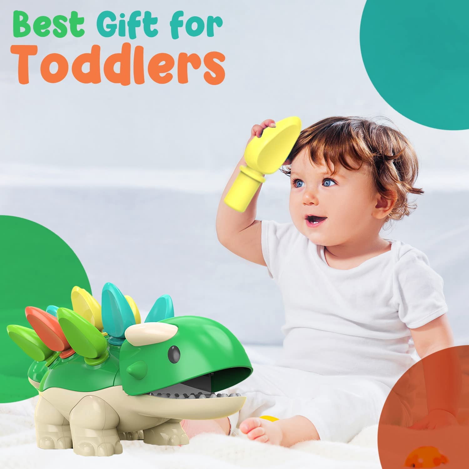 Boxgear Dinosaur Learning Toy, Ankylosaurus with 12 Colorful Spikes, Educational Fun for Kids