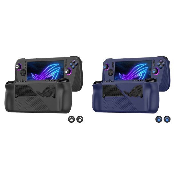 Funda Silicona para Consola Juegos ROG ALLY X Con Tapas Agarre El Pulgar () Negra