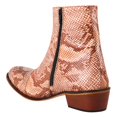 thumbnail image 3 of LIBERTYZENO Mens Genuine Leather Ankle Boots Side Zipper Mens Dress Boots, Peach Snake Print, 3 of 8
