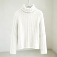 thumbnail image 6 of hotojiny Girls Turtleneck Sweater Long Sleeve Thermal Fall Winter Shirts Ribbed Knit Tops Casual Basic Layering Kids Outfit(White,15-16 Years), 6 of 6