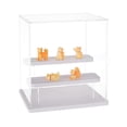 thumbnail image 1 of 3-Tier Assembled Trasparent Plastic Toys Action Figures Display Riser Boxs Dustproof Minifigures Display Case with White Base Hold us to 12Pcs Toys White 10pcs/set, 1 of 7