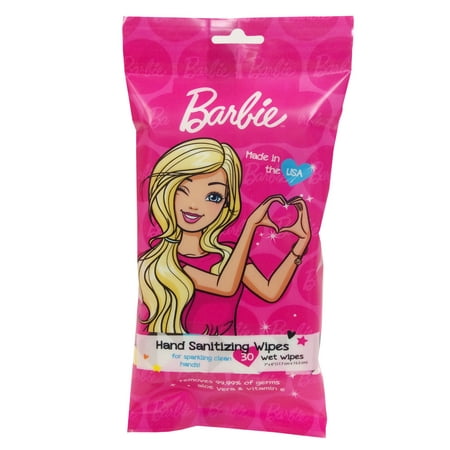(4 Pack) Barbie Hand Sanitizing Wipes 30ct