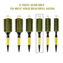Anti Static Curly Hair Comb Boar Bristle Rolling Round Brush Comb Hair Styling Beauty Salon Hairdresser Curling Iron Brush