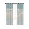 thumbnail image 7 of Blue Coastal Coral Blackout Curtains for Bedroom, Summer Beach Ocean Abstract Art Thermal Insulated Kitchen Drapes with Grommets, Light Blocking Window Treatment, 2 Panels 42" x 54", 7 of 7