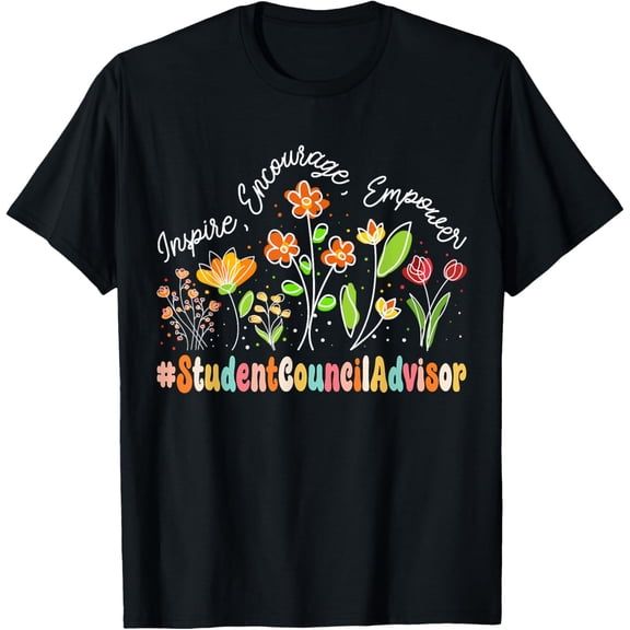 Student Council Advisor Appreciation Week Back to School T-Shirt men and women can wear,black,white,creative gift