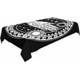 thumbnail image 3 of Hand Sun Eye Moon Star Tablecloth Decor Black and White Fate Mystic Occult Symbols Table Cloth Dining Room Kitchen Table Cover 60" X 84" Oblong/Rectangle, 3 of 6