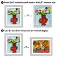 thumbnail image 6 of Americanflat Kids Art Frame 10x12.5 inches with 8.5x11 inches Mat - Composite Wood And Glass - Holds 100 Artworks - Cloud Gray, 6 of 7