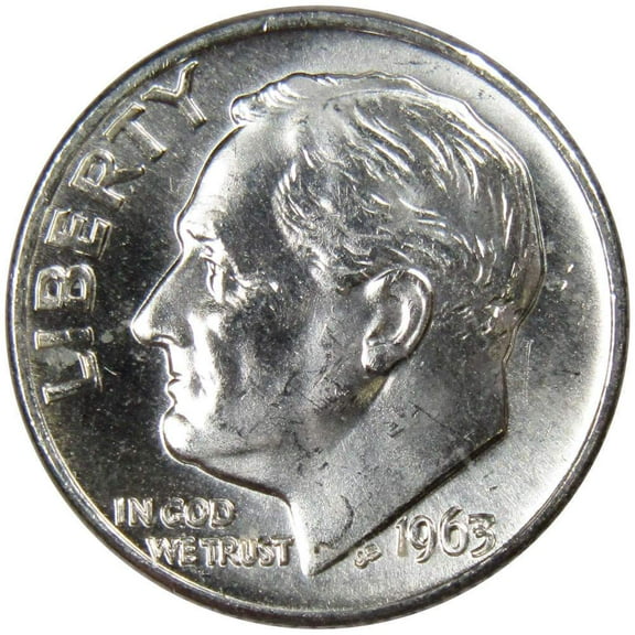 1963 D Roosevelt Dime BU Uncirculated Mint State 90% Silver 10c US Coin