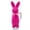 Hot Pink, variant on HBYJLZYG Soft Flocked Bunny Statue, Easter Decoration with Satin Bow Standing Figurine, Multi-Color Tabletop or Mantel Decor for Holiday, Party Favors, Home & Office Spring Decor, 8.6" Tall