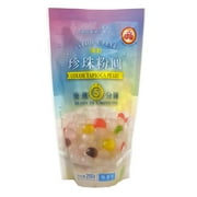 Wufuyuan Boba Tapioca Pearls 3-Pack Variety (Black, Rainbow, Green Tea) with 50 Animal Design Straws