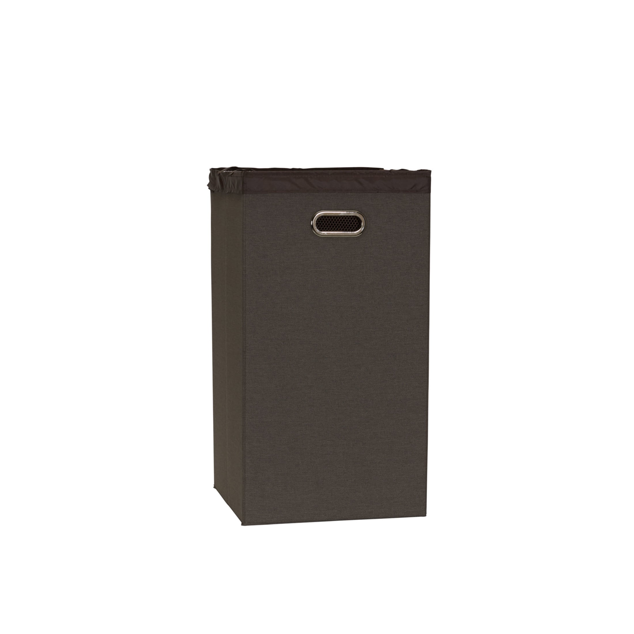 Household Essentials Laundry Hamper with Lid, Sturdy Polyester Sides with Attached Magnetic Lid, Removable Mesh Liner, Attractive Grommet Handles, Easily Transportable and Folds Flat, Cobblestone