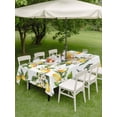thumbnail image 5 of 60x102 Inch Outdoor Tablecloth with Umbrella Hole Zipper Rectangle Yellow Lemon Rectangular Tablecloths Outside Waterproof Farmhouse Spring Botanical Flowers Leaves Patio Table Cover for Picnic Party, 5 of 8