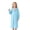Light Blue, variant on Girls Kids Waterproof Hooded Long Raincoat with Front Buttons for School Travel Daily Casual Rainwear One Size