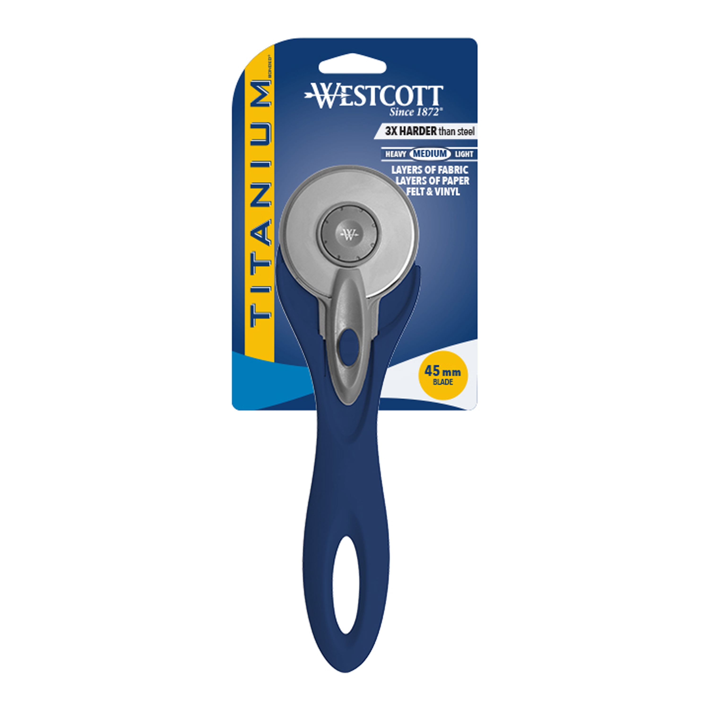 Westcott Titanium 45mm Rotary Cutter, for Craft, Colors May Vary, 1-Count