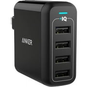 Anker PowerPort 4 - Power adapter - 40 Watt - 8 A - IQ - 4 output connectors (5 x 4 pin USB Type A) - Black