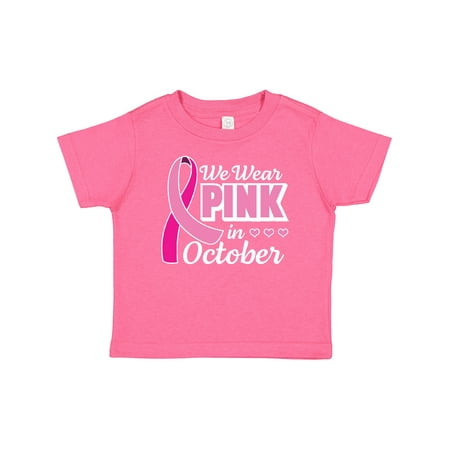 

Inktastic Breast Cancer Awareness We Wear Pink in October Gift Baby Girl T-Shirt