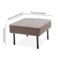 thumbnail image 5 of 3 Seater L-Shaped Sofa with Ottoman, Space-Saving Polyester Fabric Couch for Small Living Rooms, Bedrooms & Apartments - Beige, 5 of 8