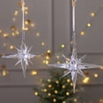 thumbnail image 3 of Adorno navideño con forma de copo de nieve para árbol de Navidad, colgante de cristal de alce, ciervo, corona de nieve, decoración de Feliz Navidad, 2023, 3 of 4