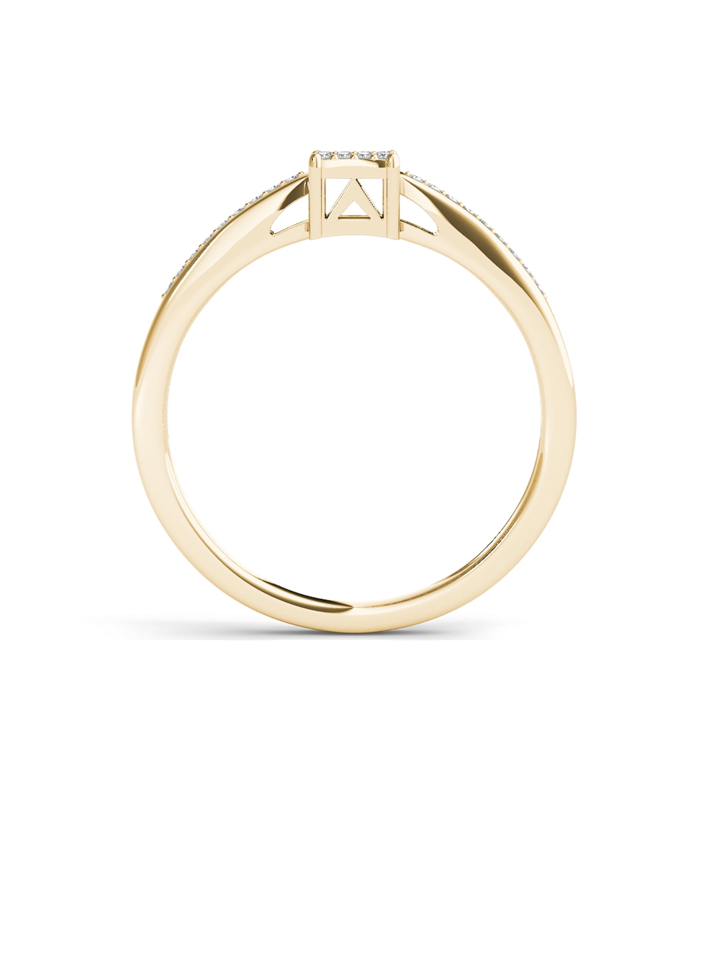 1/10 Ct T.W. Diamond Cluster 10kt Yellow Gold Engagement Ring