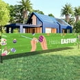 thumbnail image 6 of Qocolhg Large Easter Party Yard Sign Banner Decoration, Happy Easter Party Supplies,Easter Bunny Banner Easter Background for Spring Easter Outdoor Garden Decor, 19.7x98.4 inch, 6 of 6