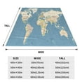 thumbnail image 5 of Bingfone World Map Print Flannel Fleece Blanket Throw Blanket For Bed,Sofa,Couch,Travel,Camping(40"X30"), 5 of 9