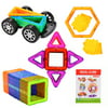 LeadingStar 70 Pieces Magnetic Building Blocks Set Educational Construction Stacking Toys Car Wheel Set