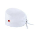 thumbnail image 1 of Women‘s Sweat Absorbent And Fluffy Funny Printed Work Hat With Buttons And Back Tie Adjustable Work Hat And Headscarf, 1 of 6