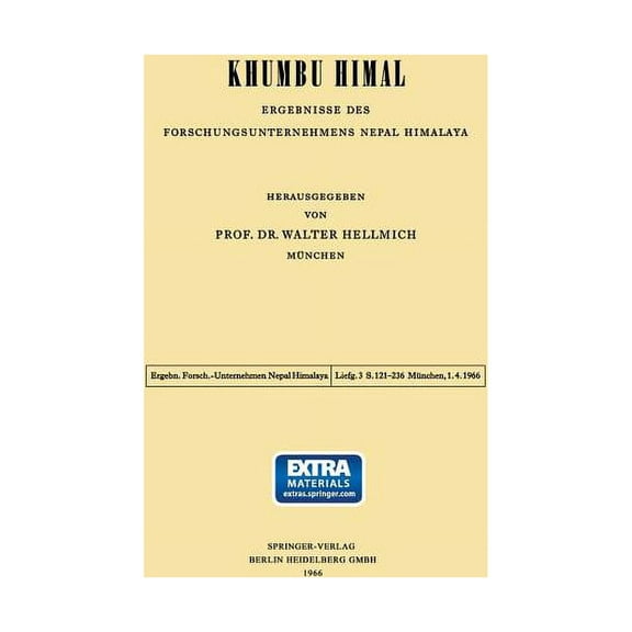 Khumbu Himal : Ergebnisse Des Forschungsunternehmens Nepal Himalaya (Paperback)