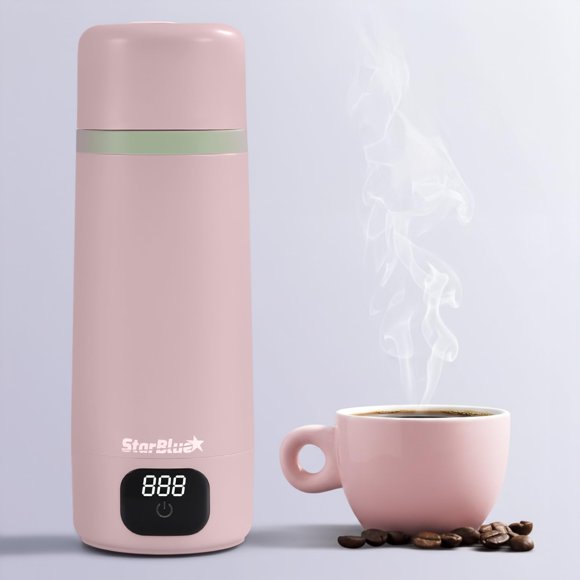 Hervidor portátil StarBlue 350 ml rosa, 6 modos de temperatura, 100-240 V