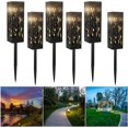 thumbnail image 1 of Luces LED de jardín alimentadas por energía solar, iluminación decorativa para exteriores, impermeables, sin cables, fácil instalación para jardín, patio, aceras, decoración de césped (6 piezas), 1 of 5