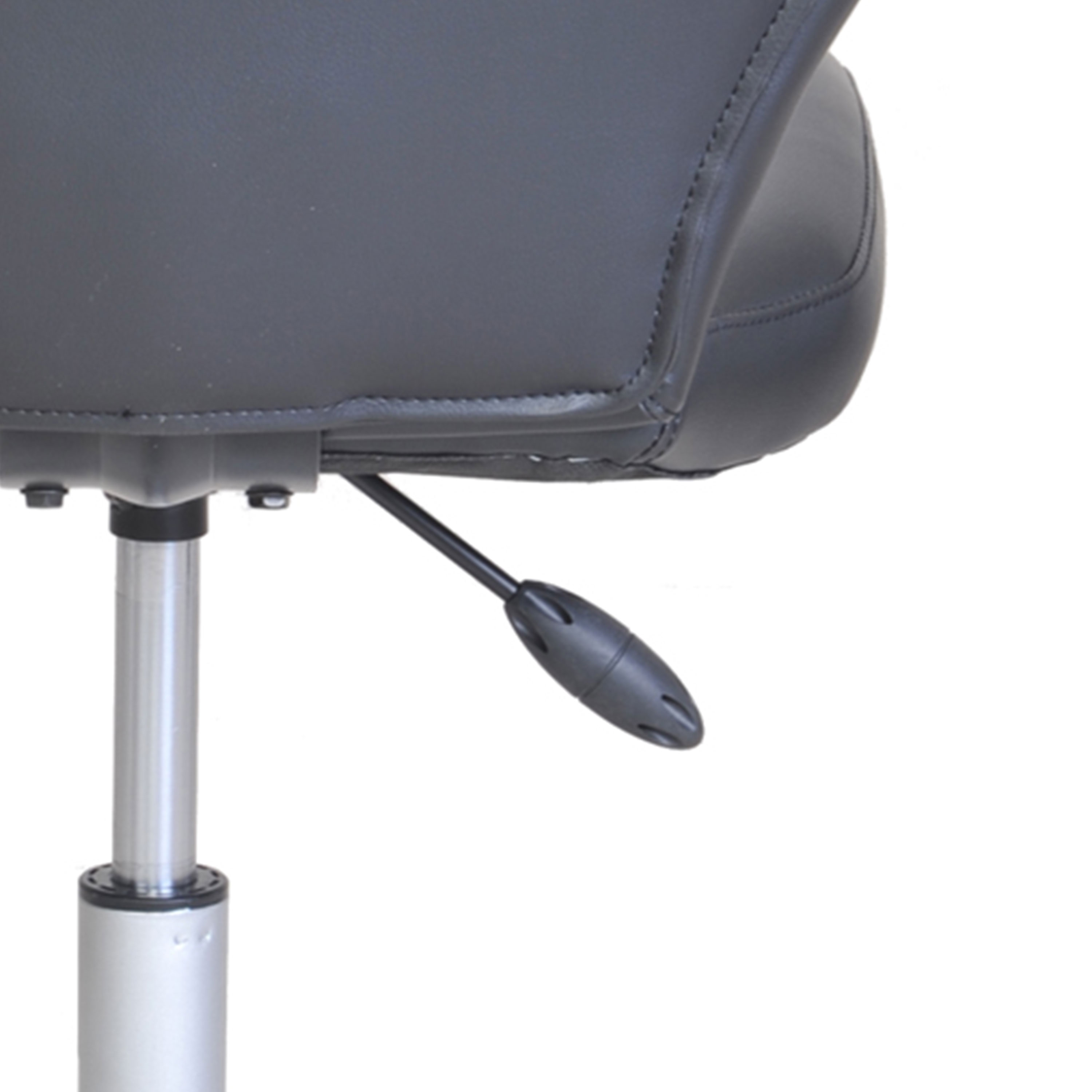 Mainstays Mid-Back Office Chair with Matching Color Casters, Gray Faux Leather - image 5 of 6