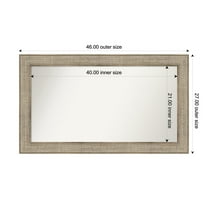 Amanti Art Custom Wall and Bathroom Mirror (27 x 46 in.), Trellis Silver Frame