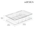 thumbnail image 4 of mDesign Plastic Stackable Eyeglass Storage Organizer, 5 Sections, 2 Pack - Clear, 4 of 9
