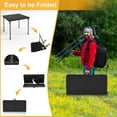 thumbnail image 4 of 34" Folding Table, Portable Square Folding Card Table with Collapsible Legs & Carrying Handle, Plastic Tables for Camping,Picnic, Office, Party, Grey, 4 of 14