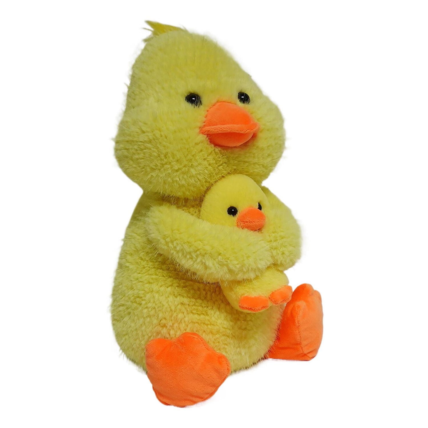 WAY TO CELEBRATE Pâques en peluche 12,5 pouces en peluche maman avec moi canard, jaune