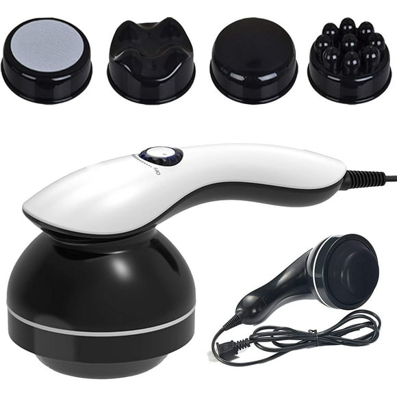 Handheld-Cellulite Massager, Full Hand Held Back-Massager, Celulitis-Remover with 4 Massage Wand Attachments