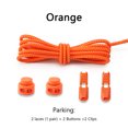 thumbnail image 1 of Lacets Ronds de Sport Sans Attaches, Dégagement Rapide, Verrouillage à Ressort Réglable, Lacets Élastiques, Accessoires de Chaussures pour Enfants et Adultes, Orange, 1 of 6