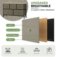 thumbnail image 3 of CONCETTA Dresser 5 Fabric Storage Drawer Dresser, TV Stand, Chest of Drawers for Bedroom, Closet, Entryway, Living Room, Dark Green, 3 of 7